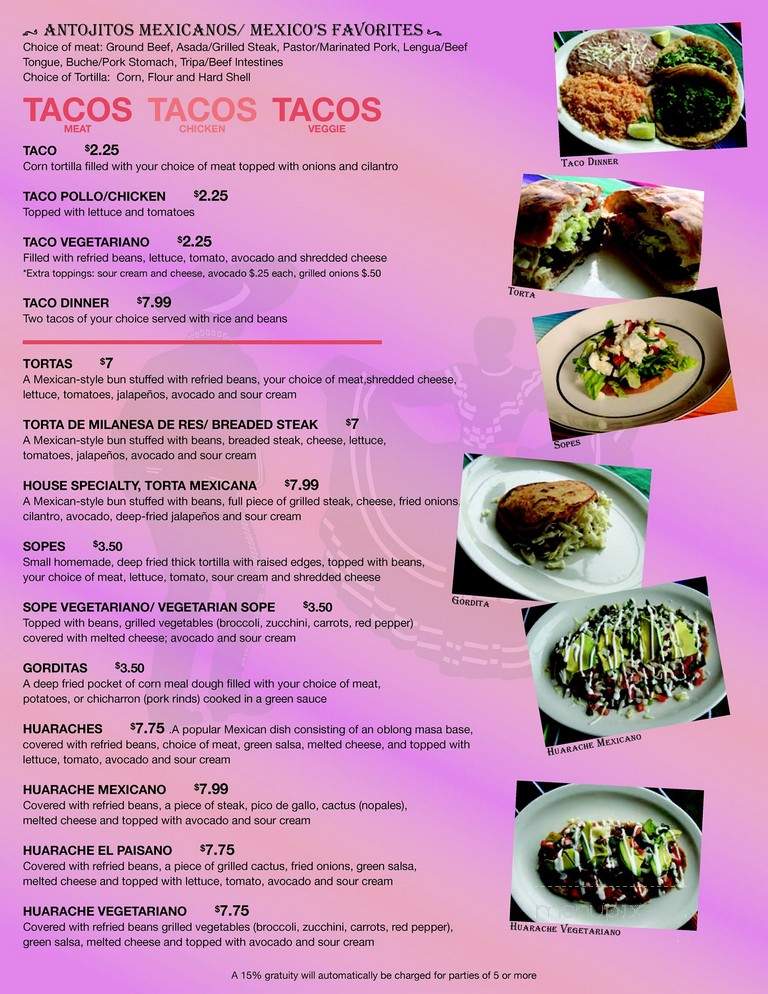 Taqueria Guadalajara - Waukesha, WI menu_pic