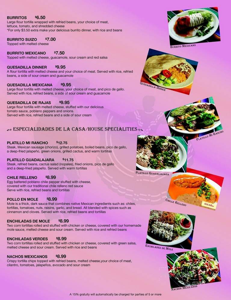 Taqueria Guadalajara - Waukesha, WI menu_pic