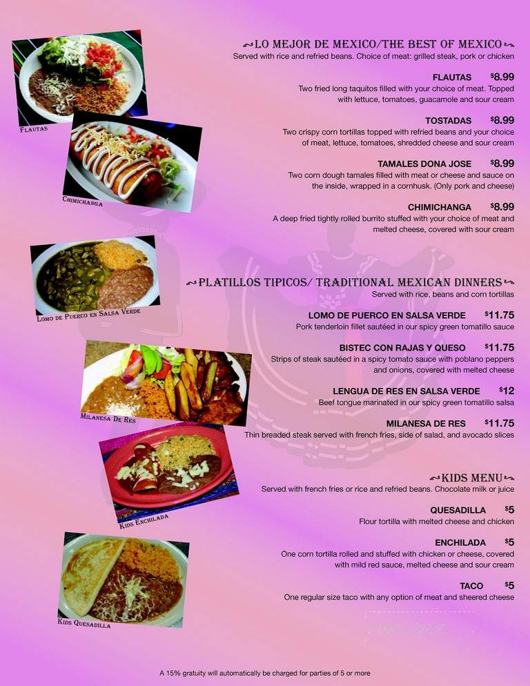 Taqueria Guadalajara - Waukesha, WI menu_pic