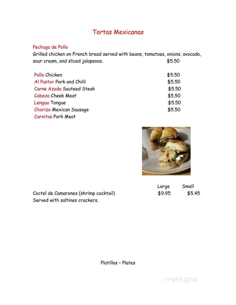 Taqueria - Hingham, MA menu_pic