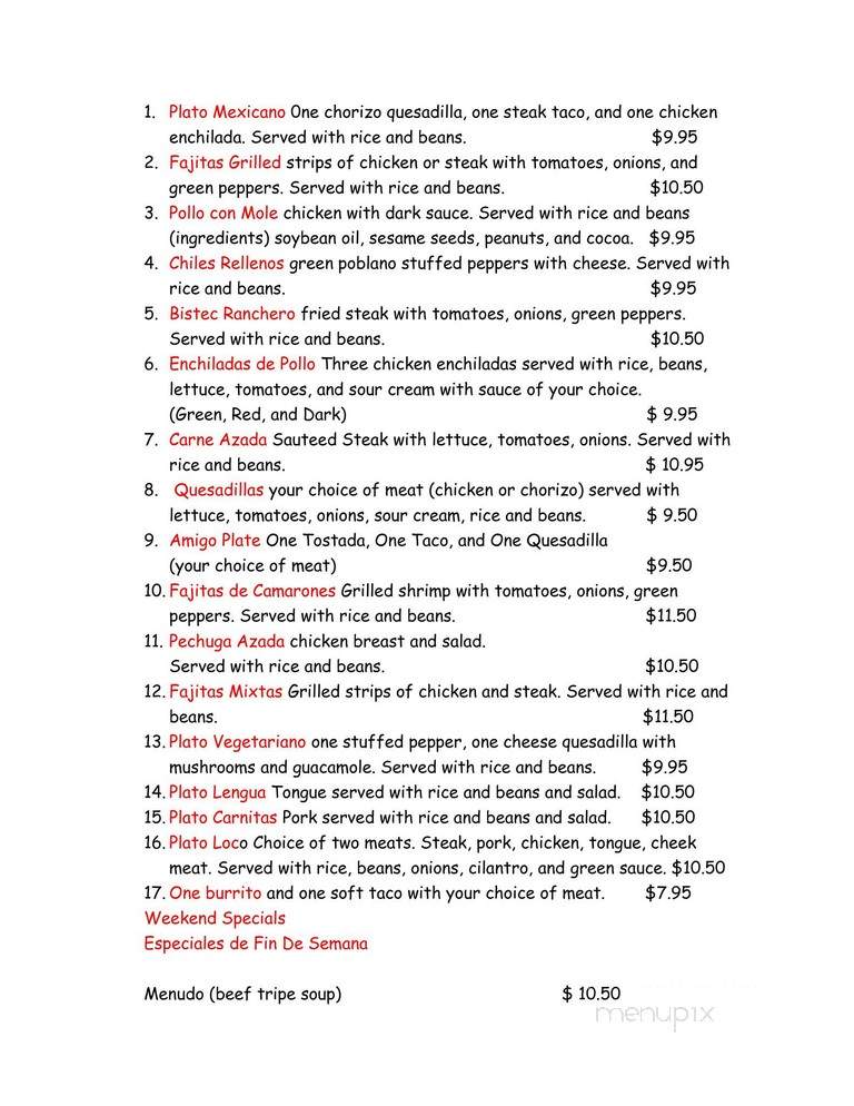 Taqueria - Hingham, MA menu_pic