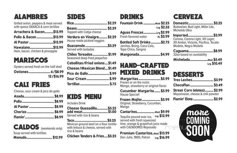 Taqueria - Madison, NJ menu_pic