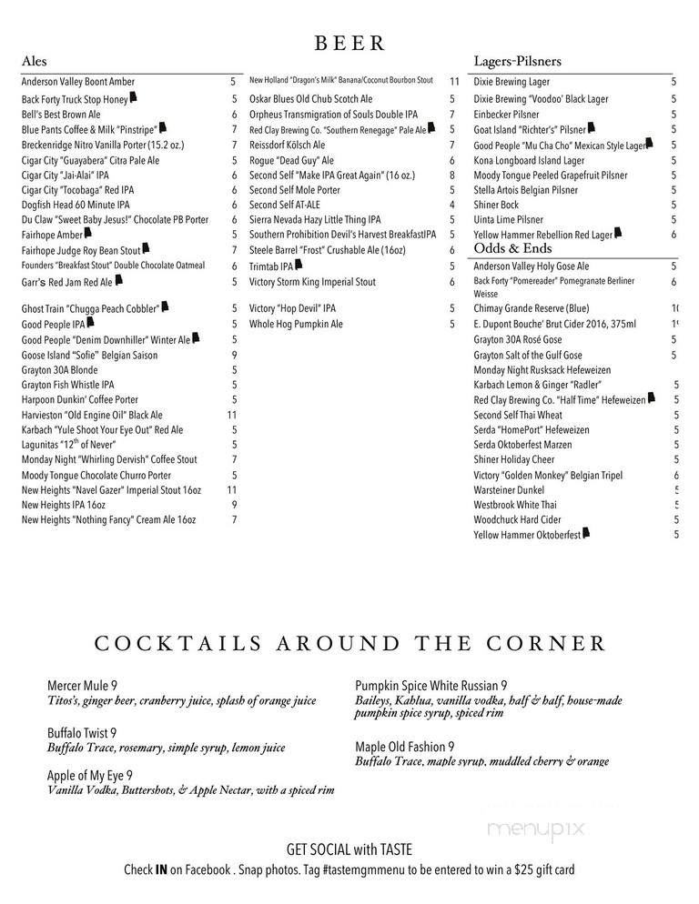 Taste - Montgomery, AL menu_pic