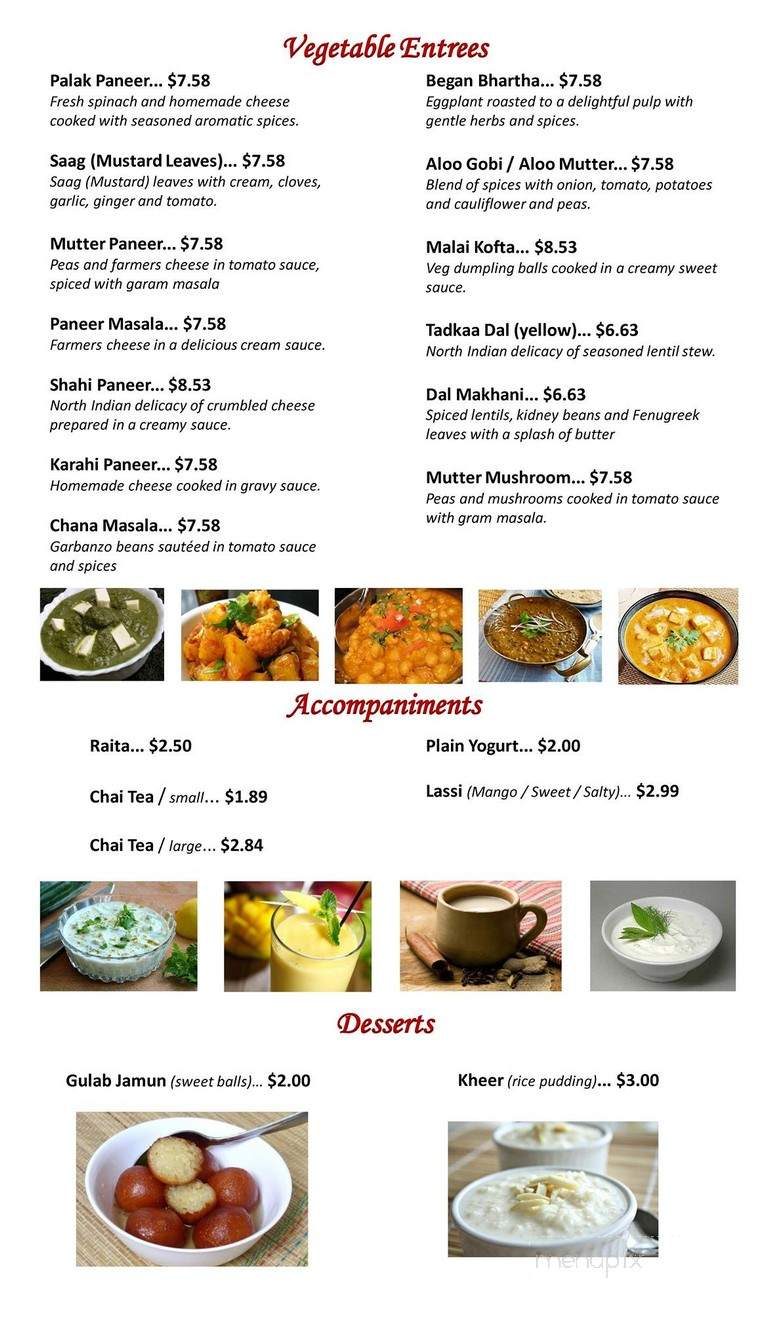 Taste of India - Overton, NE menu_pic