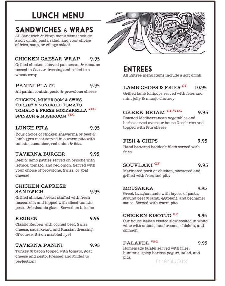 Taverna Mediterranean Grill - Cartersville, GA menu_pic