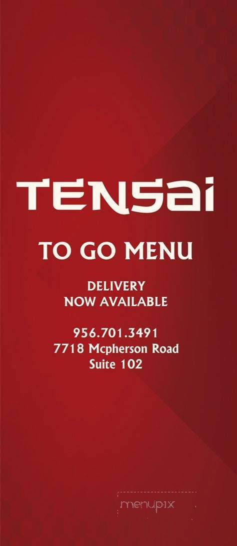 Tensai - Laredo, TX menu_pic