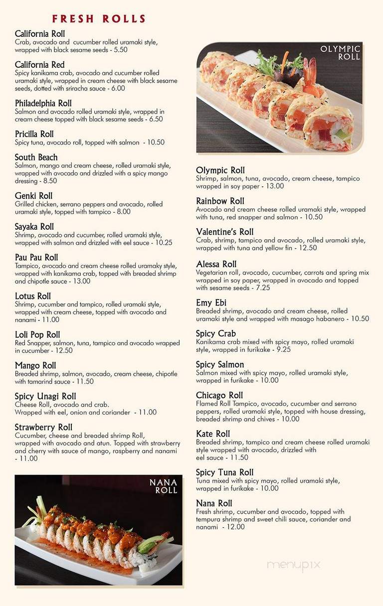 Tensai - Laredo, TX menu_pic
