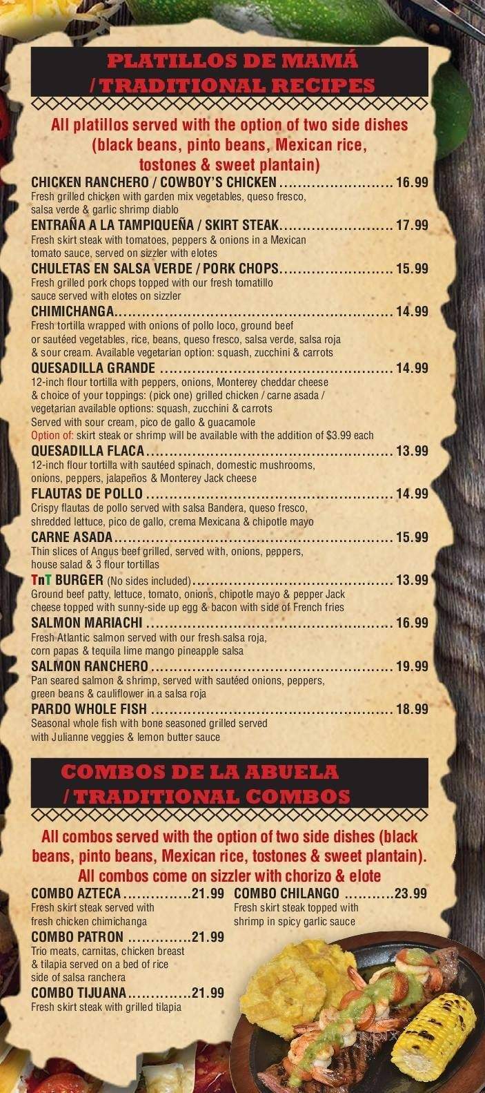 Tequila N Tacos - Piscataway Township, NJ menu_pic