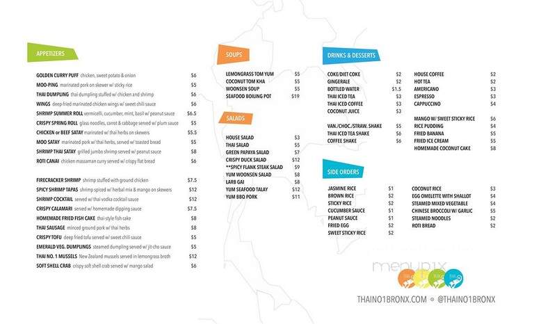 Thai Cuisine - Bronx, NY menu_pic