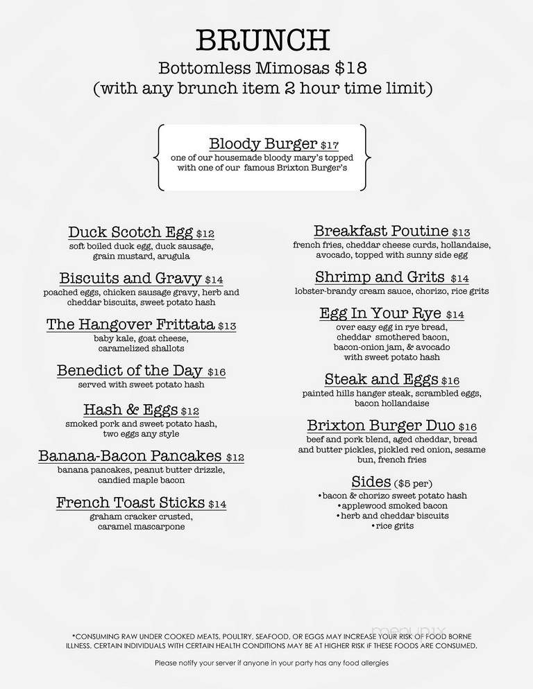 The Brixton - Babylon, NY menu_pic