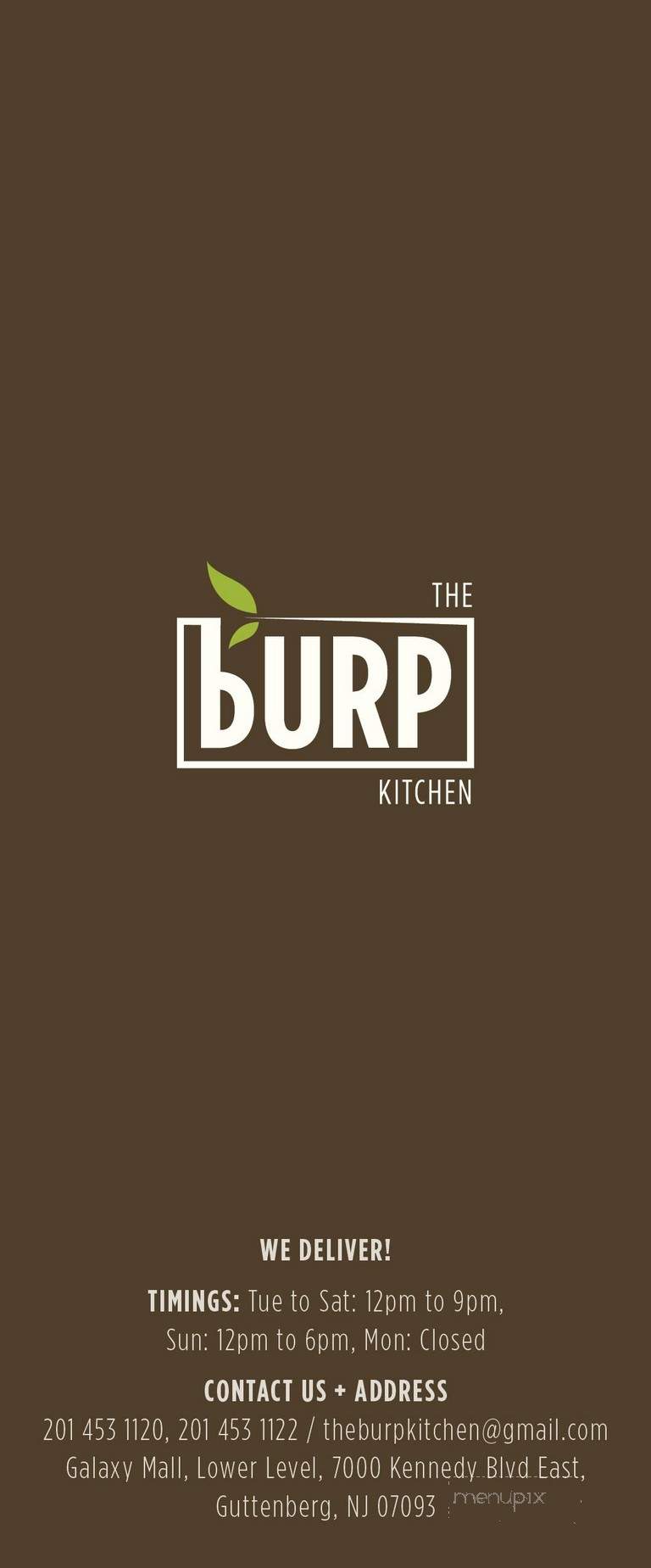 The Burp Kitchen - Guttenberg, NJ menu_pic