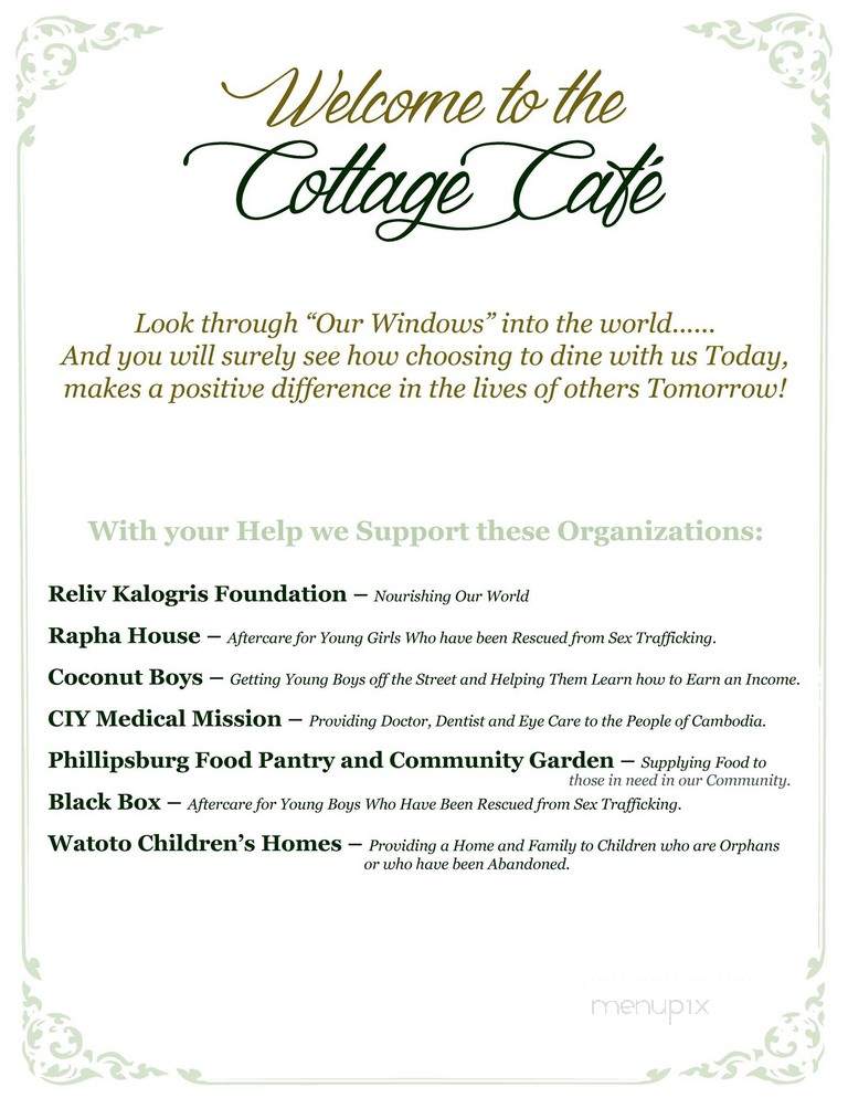 The Cottage Cafe - Phillipsburg, MO menu_pic