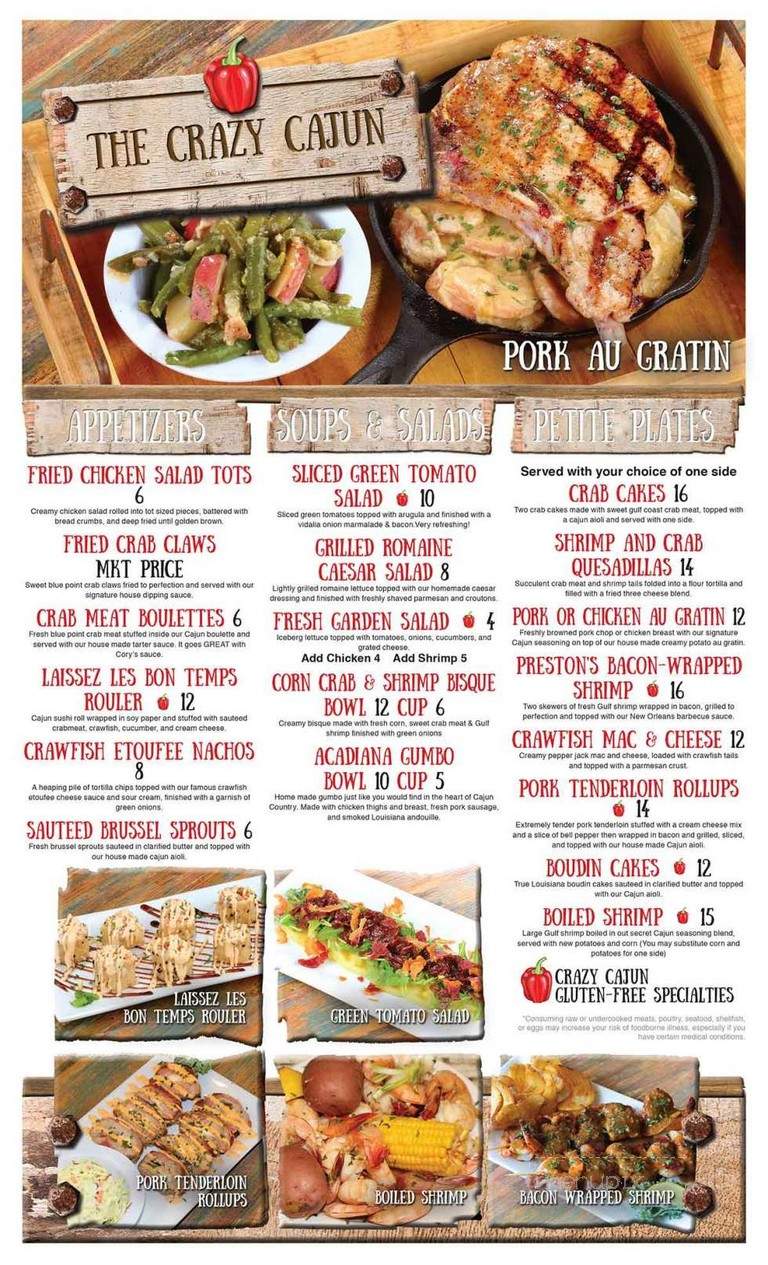 The Crazy Cajun - Gulf Shores, AL menu_pic