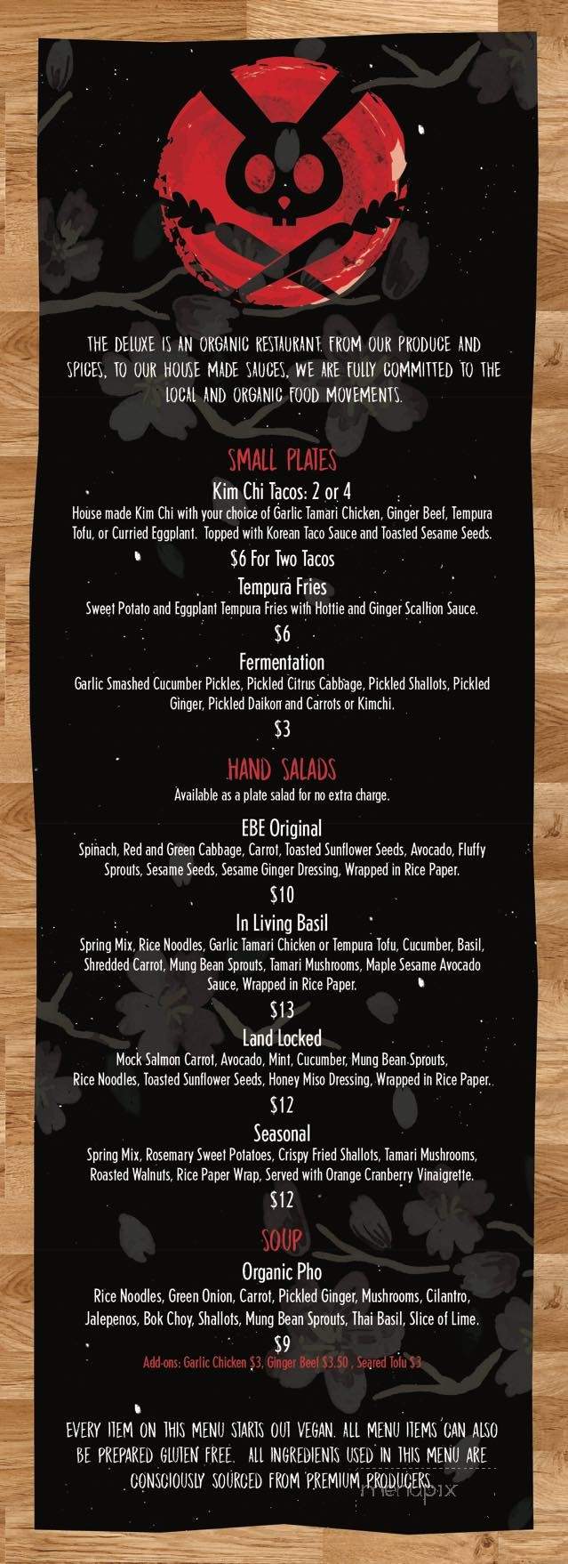 The DeLuxe - Reno, NV menu_pic