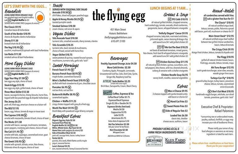 The Flying Egg - Bethlehem, PA menu_pic