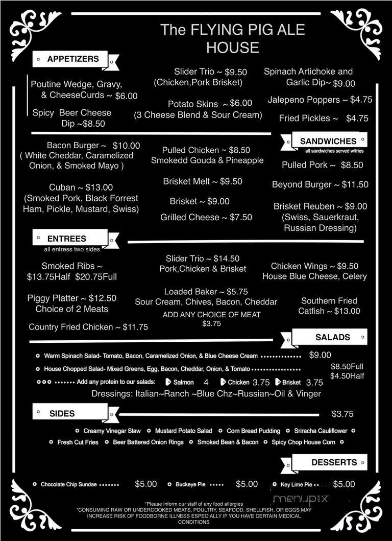 The Flying Pig Ale House - Delaware, OH menu_pic