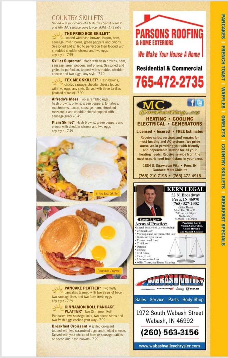 The Fried Egg - Wabash, IN menu_pic