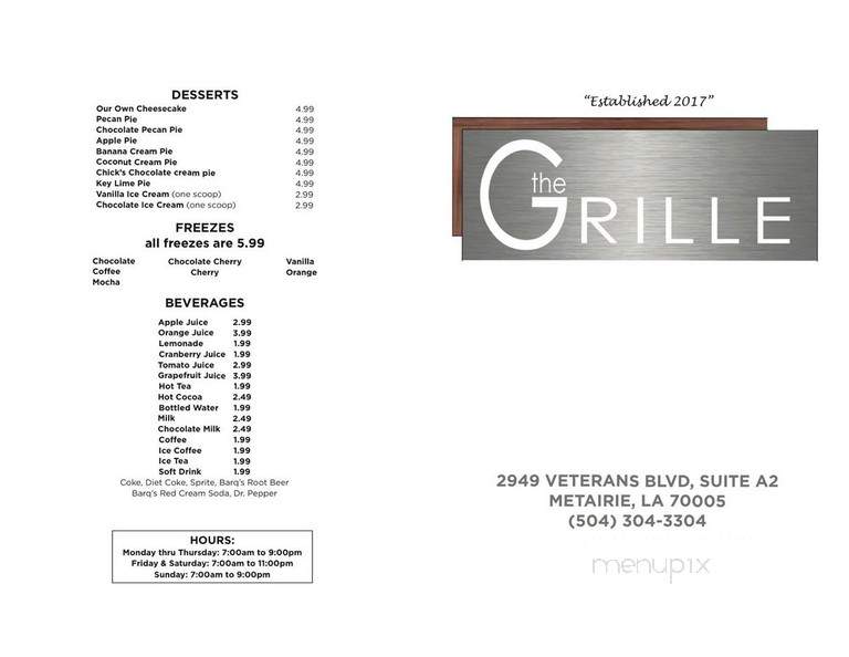 The Grille - Metairie, LA