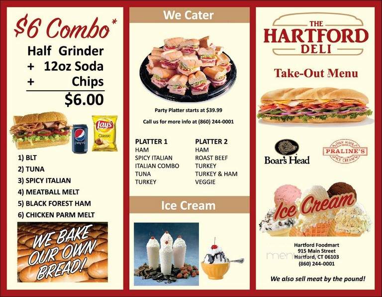 The Hartford Deli - Hartford, CT menu_pic