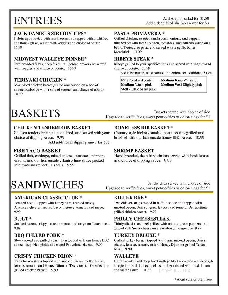 The Hive Grill - Wildomar, CA menu_pic