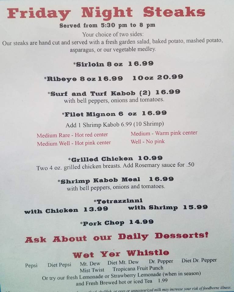 The Hott Box Cafe - Grove, OK menu_pic
