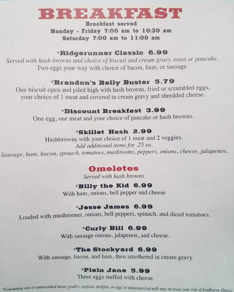 The Hott Box Cafe - Grove, OK menu_pic