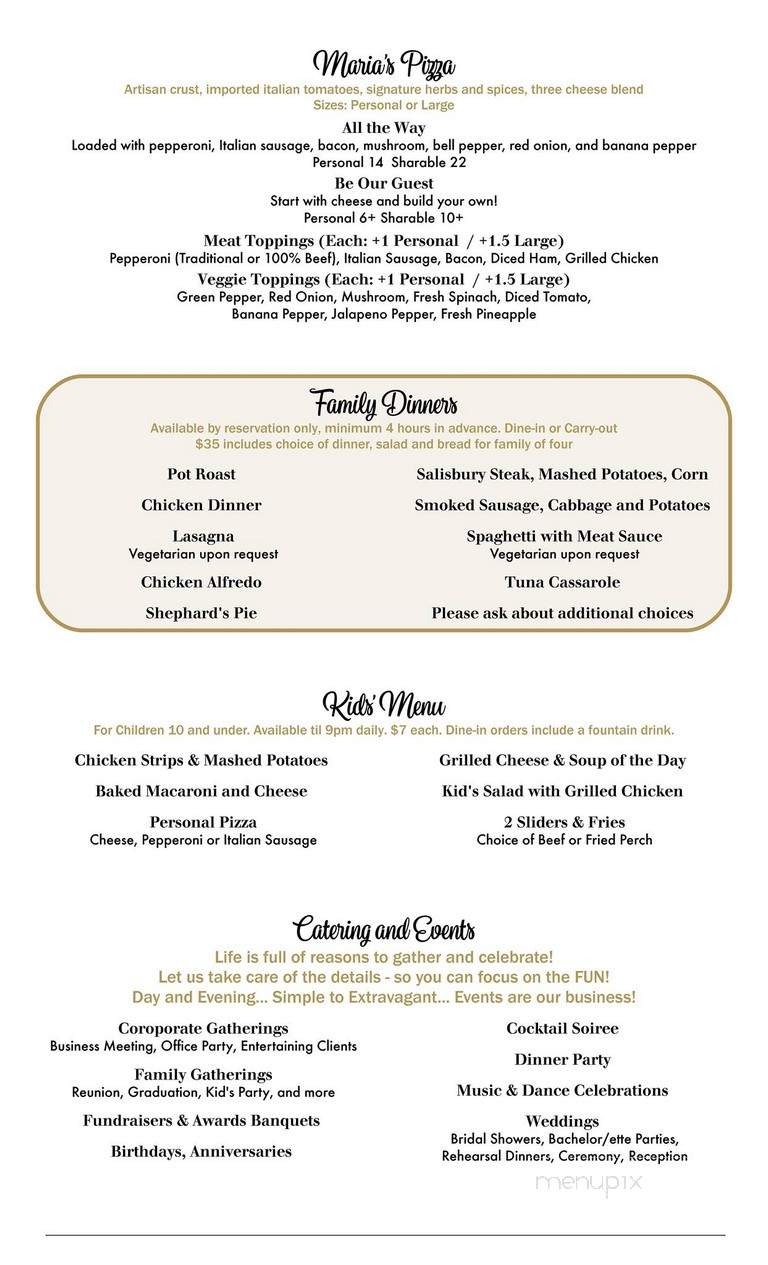 The Idle-A-While House Restaurant - Columbus, OH menu_pic