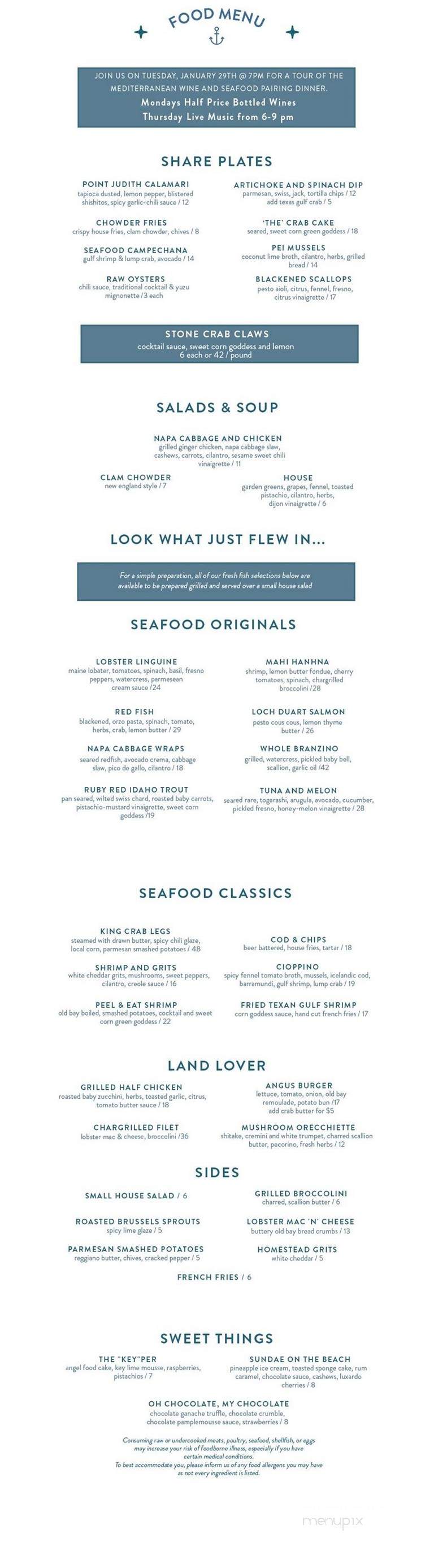 The Keeper - Plano, TX menu_pic