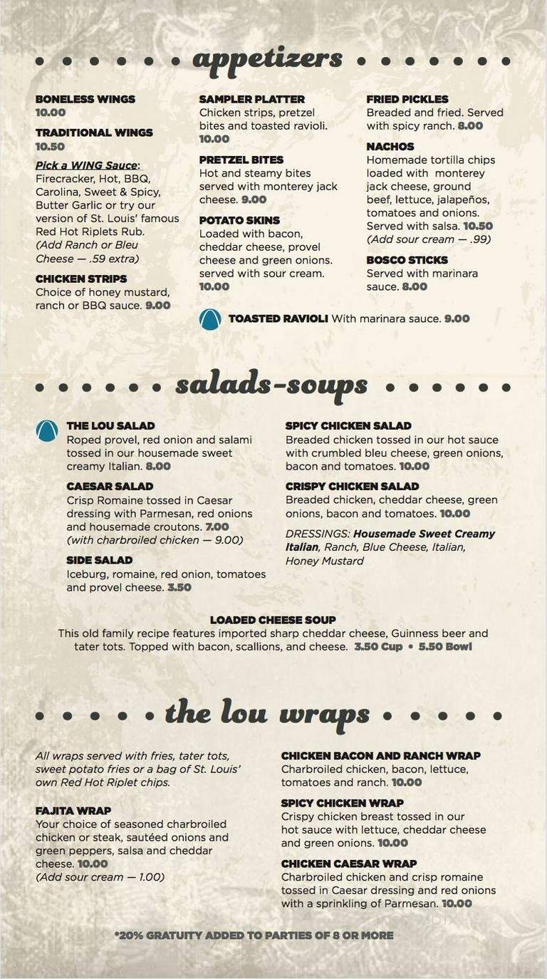 The Lou Eats & Drinks - St. Louis, MO menu_pic