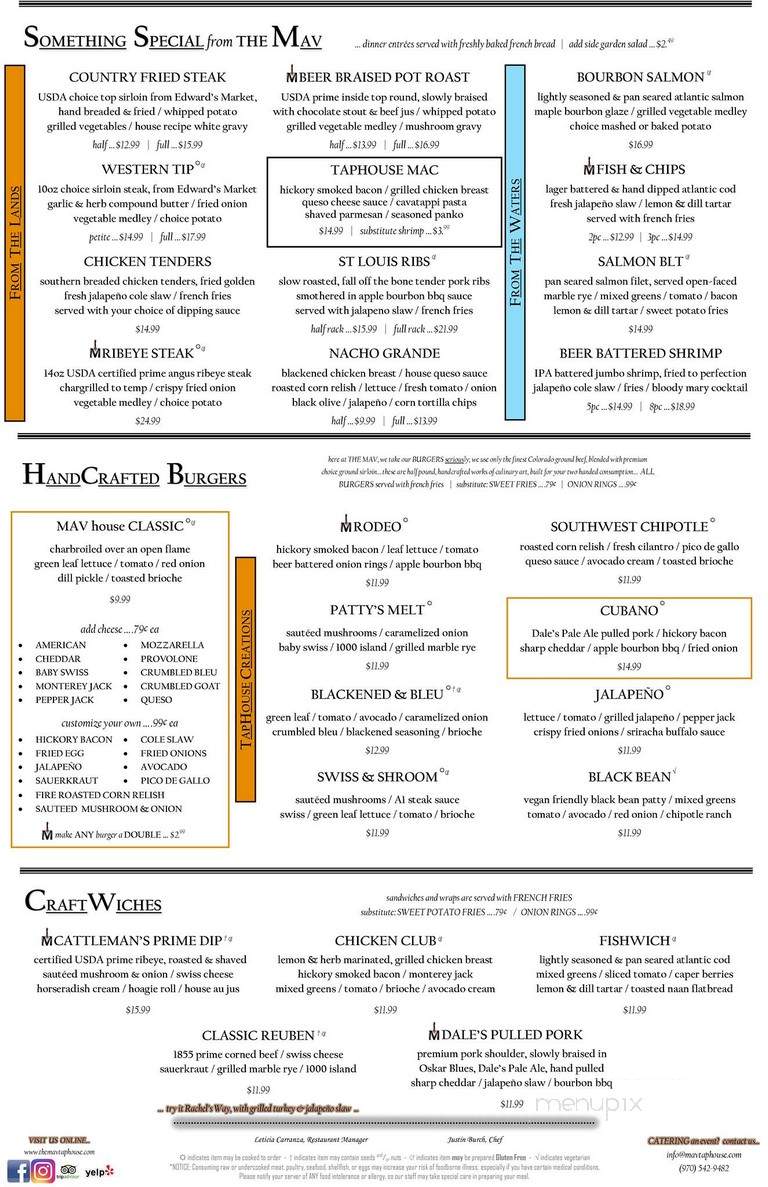 The Mav Kitchen & Tap House - Fort Morgan, CO menu_pic