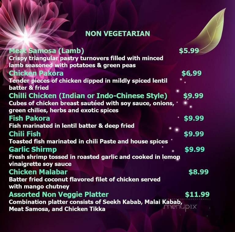 The Palace of Indian - Dallas, PA menu_pic