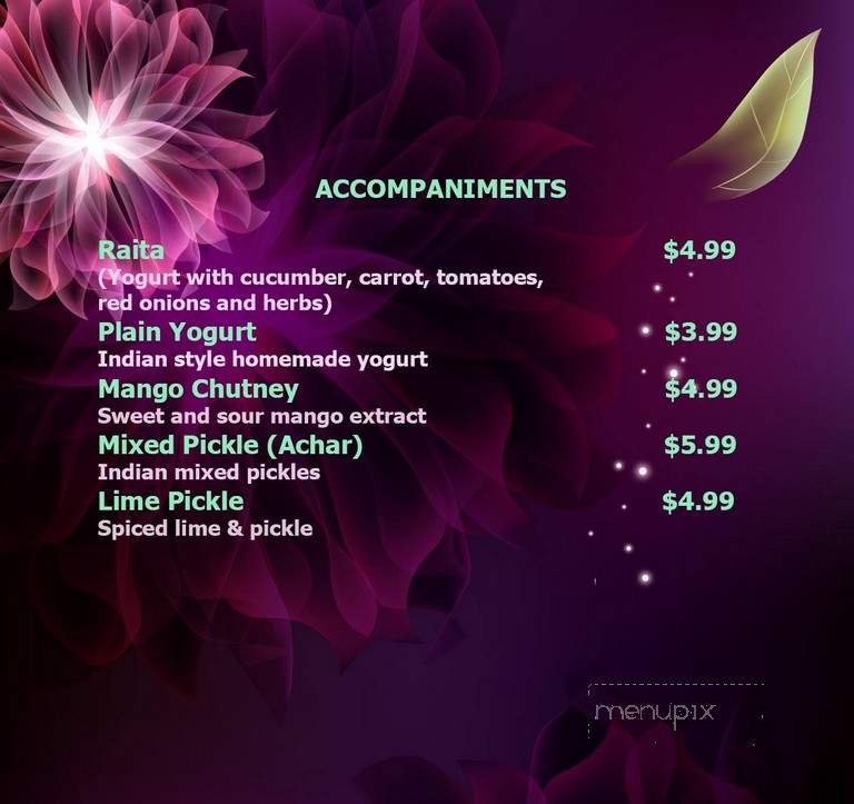 The Palace of Indian - Dallas, PA menu_pic