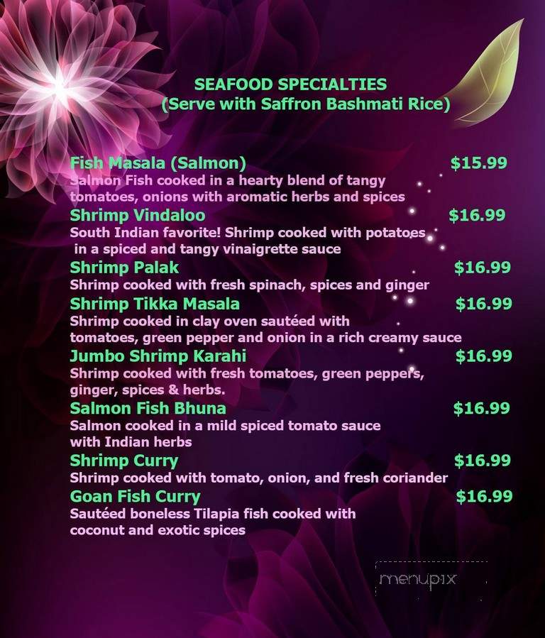 The Palace of Indian - Dallas, PA menu_pic