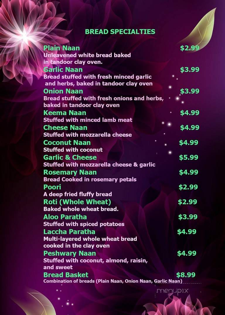 The Palace of Indian - Dallas, PA menu_pic