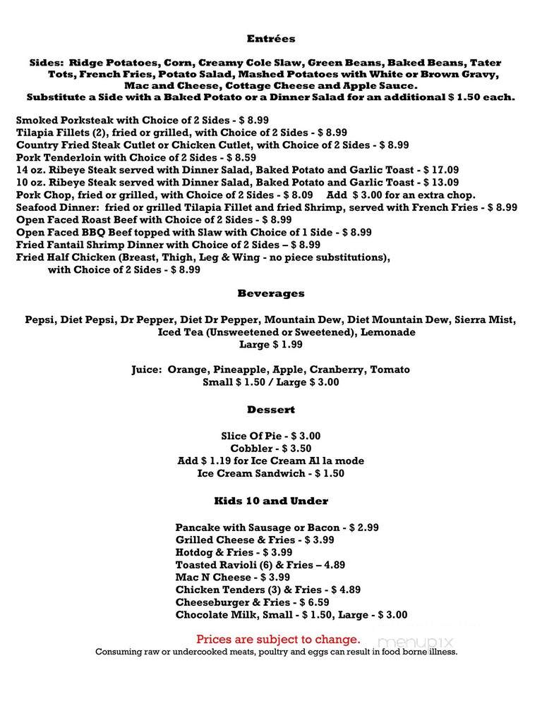 The Ridge - High Ridge, MO menu_pic