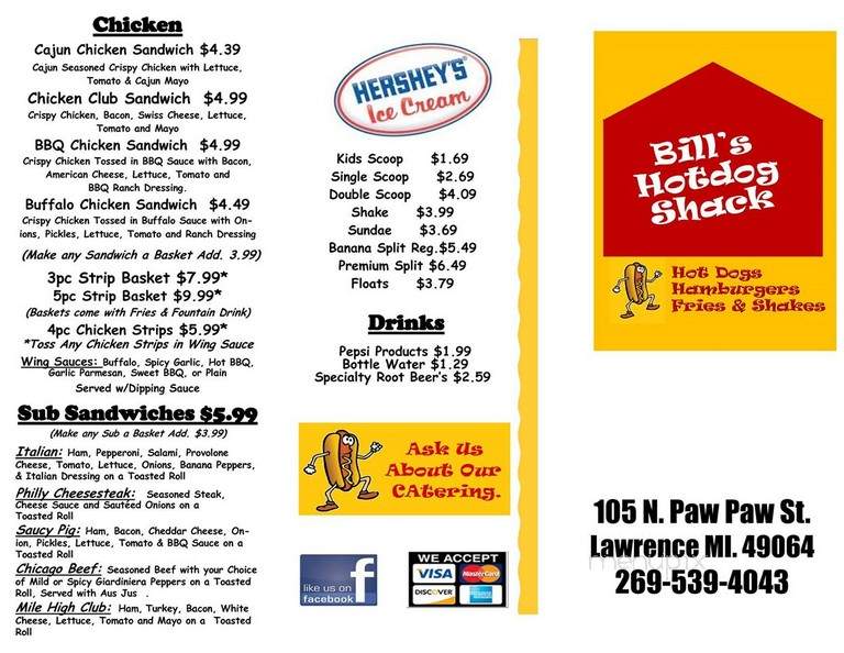 The Shack-Lawrence - Lawrence, MI menu_pic