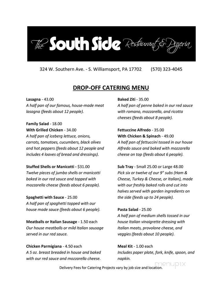 The South Side Restaurant and Pizzeria - South Williamsport, PA