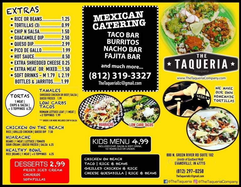 The Taqueria Company - Evansville, IN menu_pic