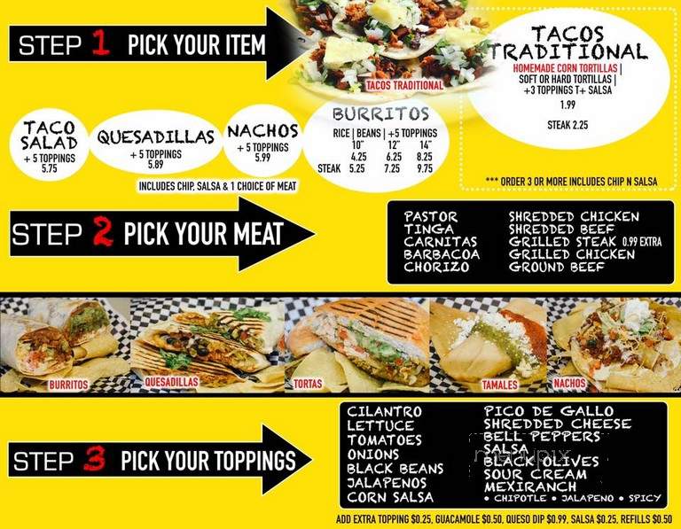 The Taqueria Company - Evansville, IN menu_pic