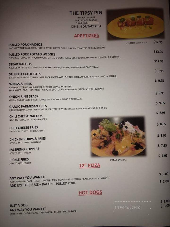 The Tipsy Pig - Fort Walton Beach, FL menu_pic
