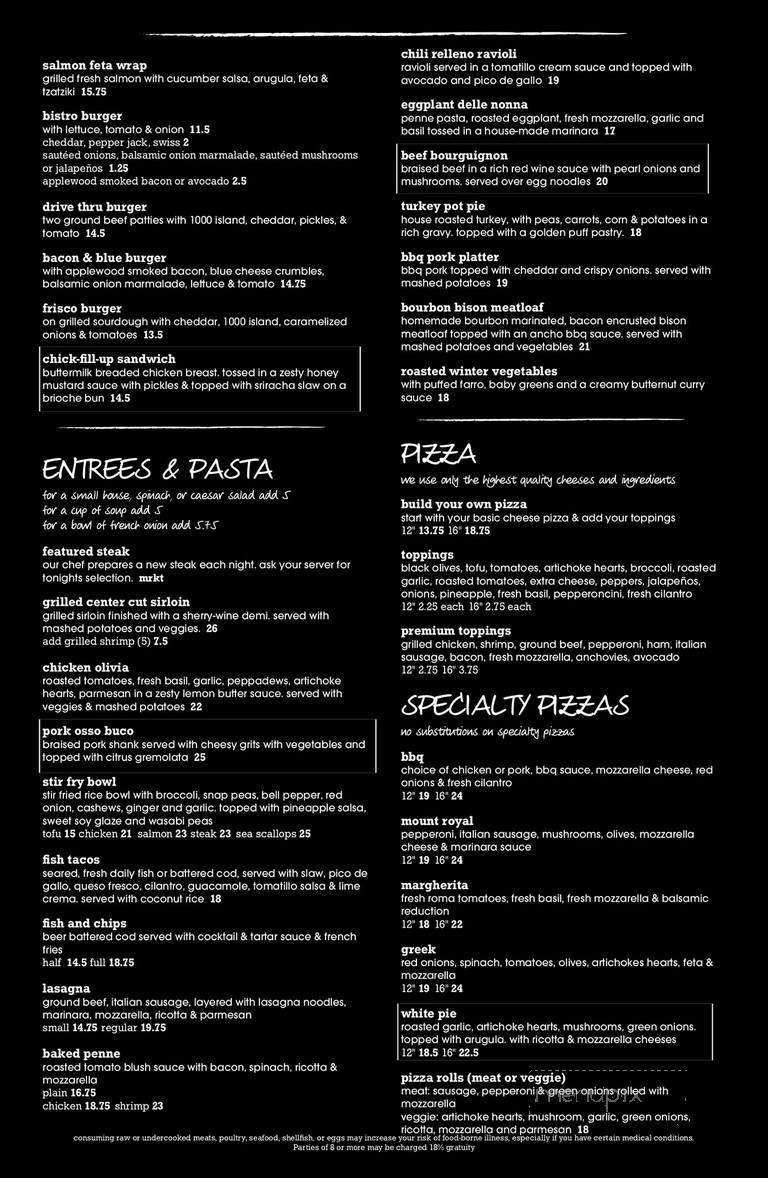 The Uptown on Main - Frisco, CO menu_pic