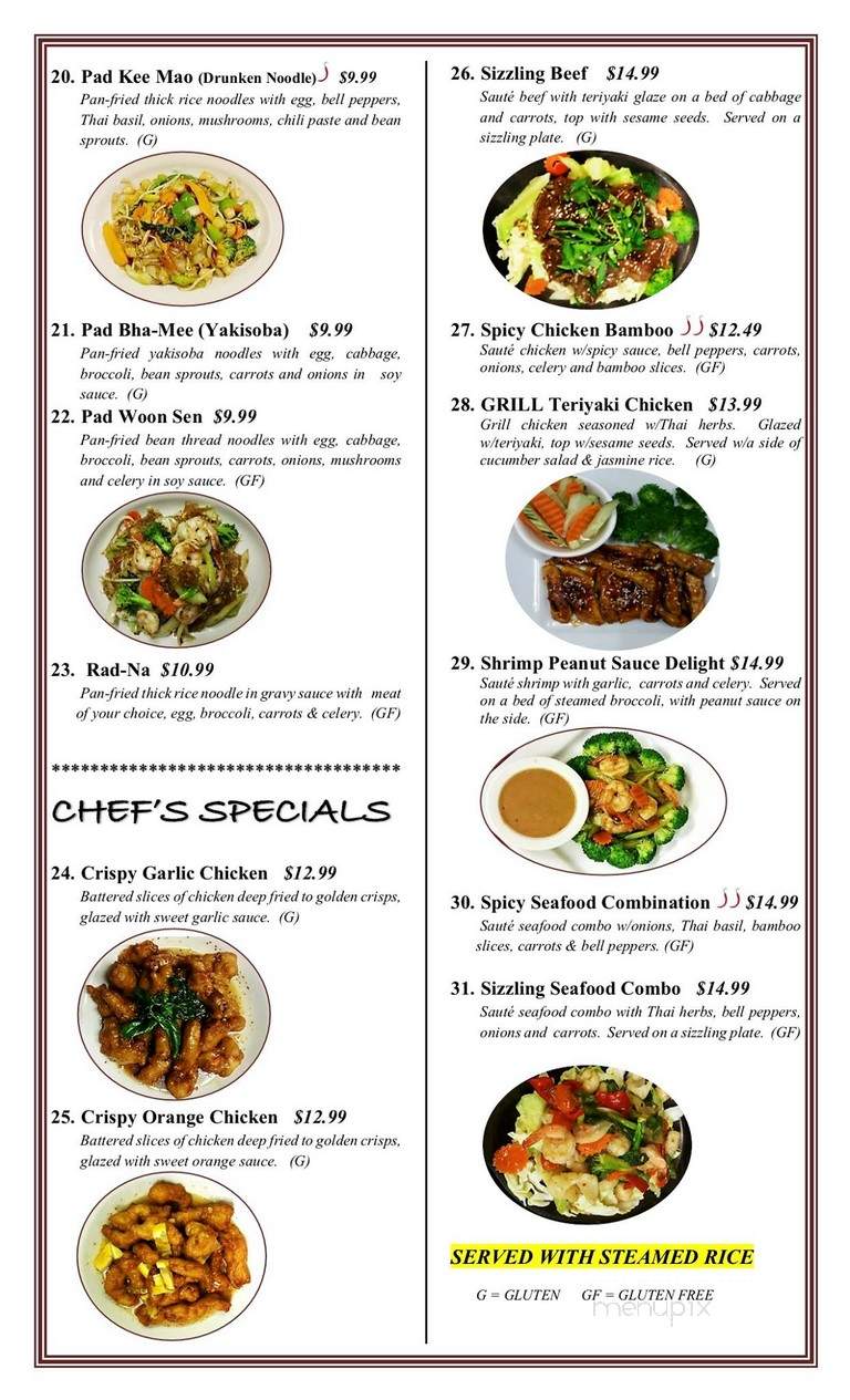 Tip's Thai House - Kennewick, WA menu_pic