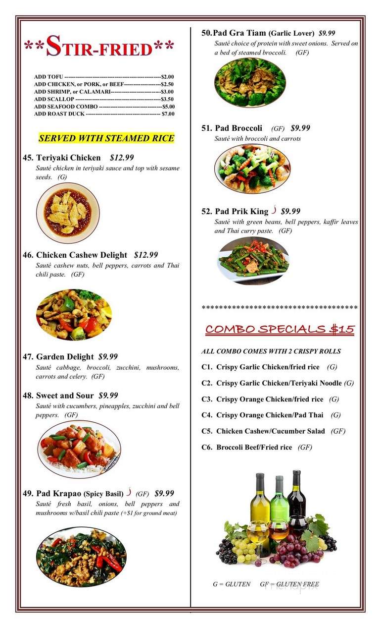 Tip's Thai House - Kennewick, WA menu_pic