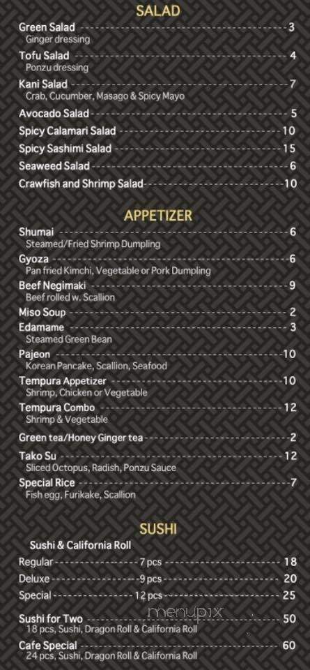 Tokyo Wasabi - West Caldwell, NJ menu_pic