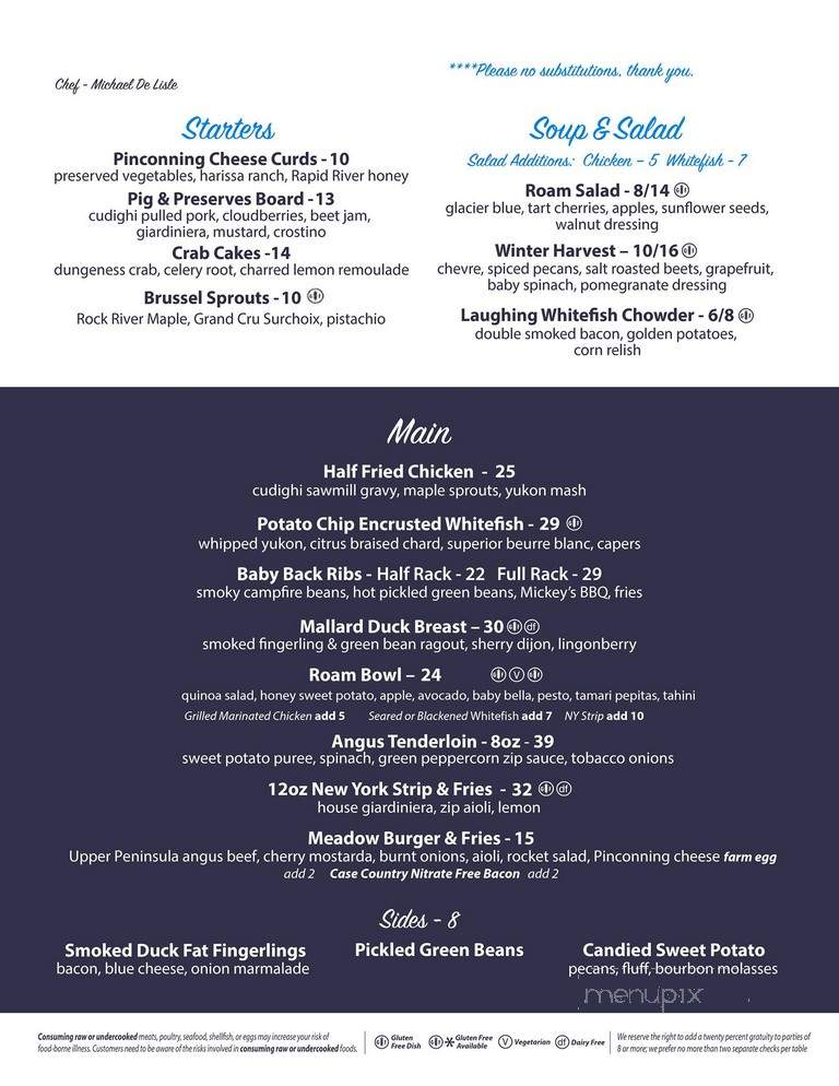 Tracey's - Munising, MI menu_pic