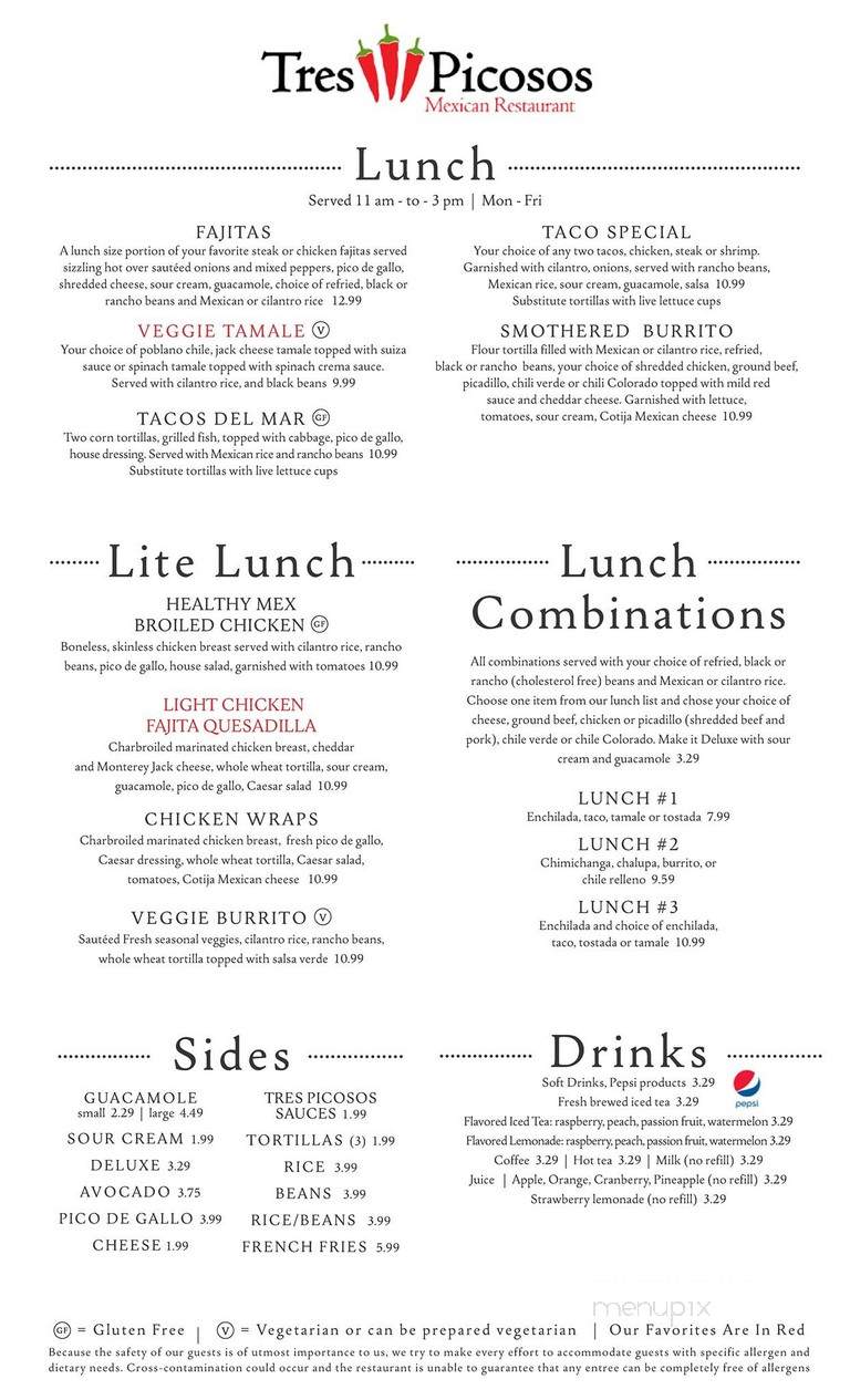Tres Chiles Picosos - Eureka, CA menu_pic