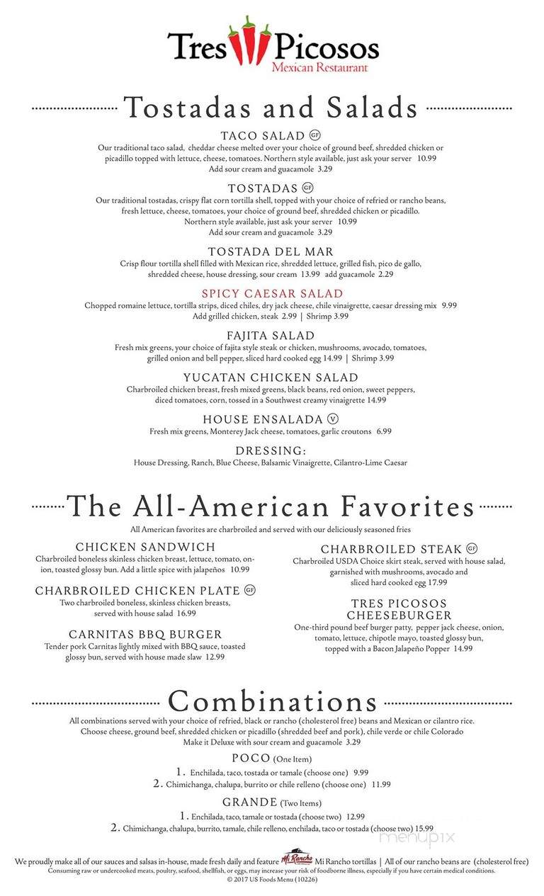 Tres Chiles Picosos - Eureka, CA menu_pic