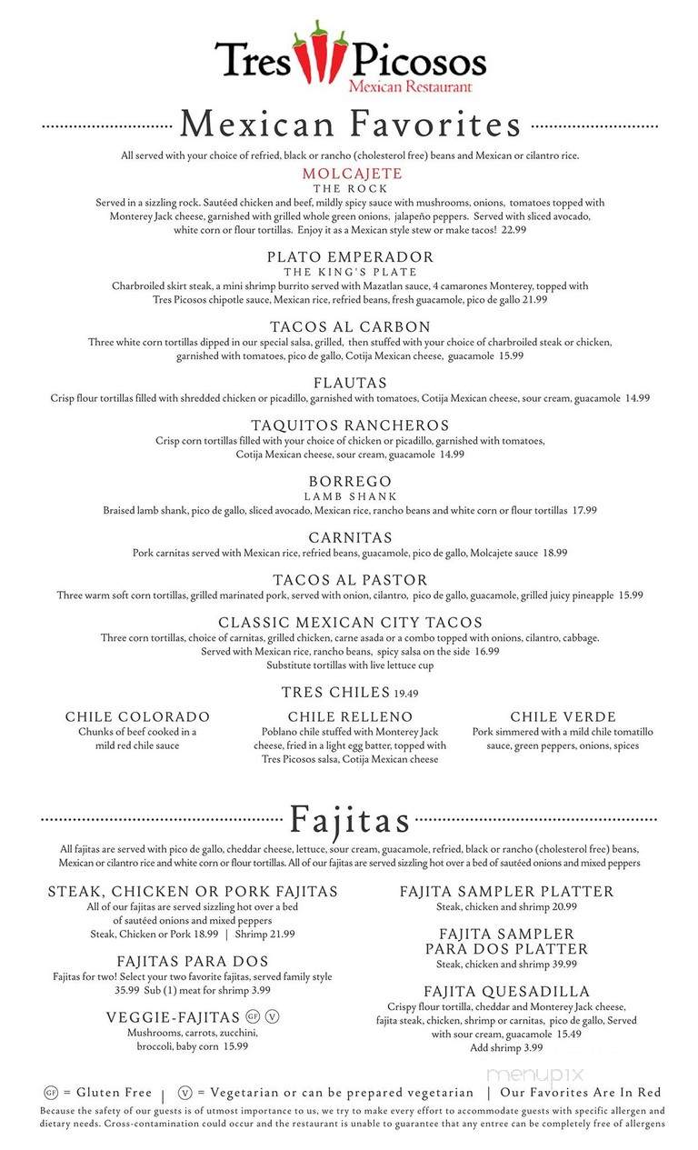 Tres Chiles Picosos - Eureka, CA menu_pic