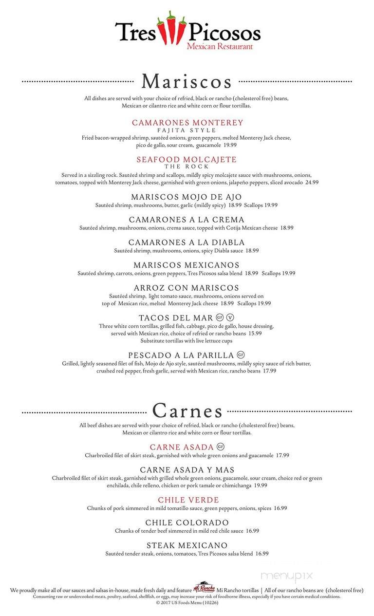 Tres Chiles Picosos - Eureka, CA menu_pic