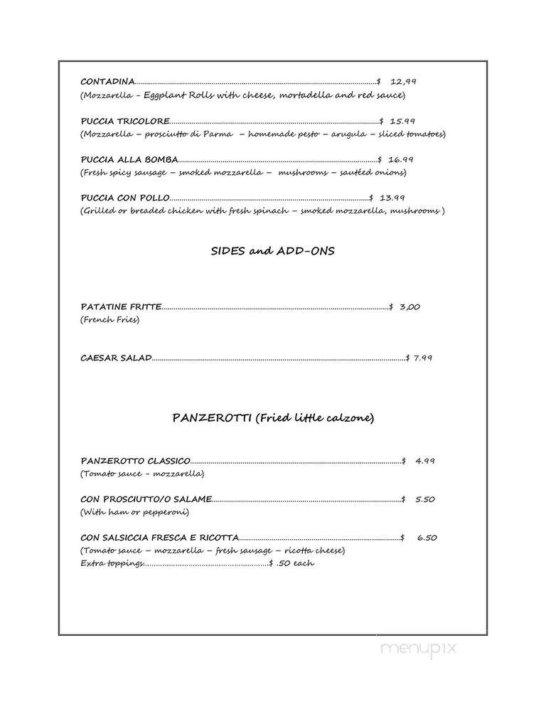 U'Panzerott - Horsham, PA menu_pic
